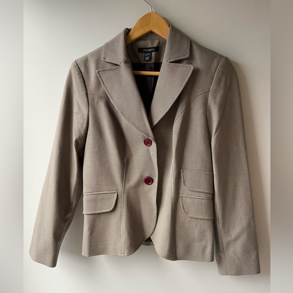 Houndstooth blazer EUC